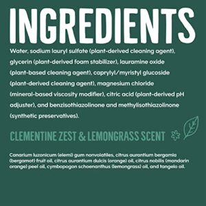 Seventh Generation Liquid Dish Soap, Clementine Zest & Lemongrass, Tough on Grease, 19 Fl Oz