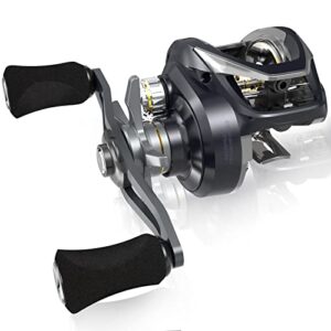 Tempo Resolute Low Profile Baitcasting Reels, Super Smooth Fishing Reel with 9+1 BB, 20 lbs Carbon Fiber Drag,6.7oz Ultralight Baitcaster Reels,5.6:1/6.6:1/7.3:1 Gear Ratio Casting Reel