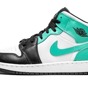 Nike Youth Air Jordan 1 Mid GS Igloo Tropical Twist, White/Tropical Twist/Black, 7Y