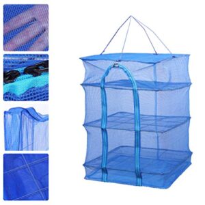 Vosarea Food Dehydrator Food Dehydrator Food Dehydrator Foldable Fishing Net Multi- Layer Drying Net Basket Dryer Net Hanging Cage Drying Net Basket Laundry Drying Rack Collapsible Plant Rack