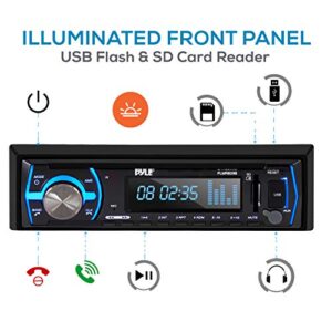 6.5 Inch Dual Marine Speakers - 2 Way IP44 Audio Stereo Sound System with 200 Watt Power - 1 Pair & Marine Bluetooth Stereo Radio - 12v Single DIN Style Boat in Dash Radio Receiver System