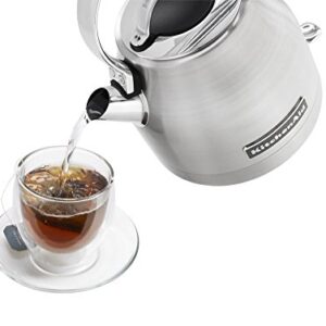 KitchenAid KEK1222SX 1.25-Liter Electric Kettle - Brushed Stainless Steel,Small & KMT4115SX Stainless Steel Toaster, Brushed Stainless Steel