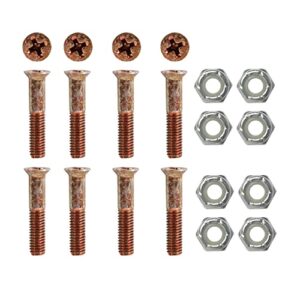 skateboard hardware 1" phillips copper truck mounting nuts and bolts by dime bag