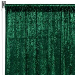cv linen velvet drape - 8 ft x 52' | backdrop curtain panel | emerald green | 1 pc.