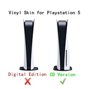 rilixuy Games Skin Stickers Cover for Playstation 5 Console,Ps5 Dualsense Controller Decal,Durable,Scratch Resistant,Bubble-Free,Compatible with Playstation 5 Disk-god-2