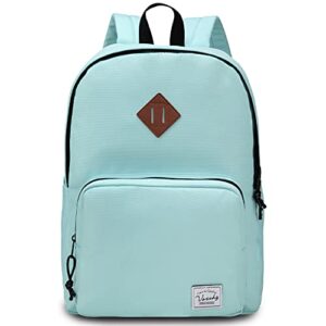 vaschy school backpack, ultra lightweight backpack for women bookbag for kids teen boys girls aqua