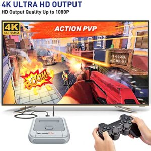 Kinhank Retro Game Console 128GB, Super Console X PRO Built-in 95,000+ Games, Video Game Console Systems for 4K TV HD/AV Output, Dual Systems (128G)