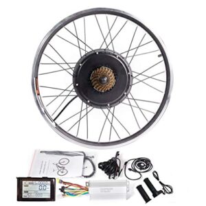 cscbike mtb e-bike conversion kit 36v 48v mountain electric bicycle rear wheel conversion parts with sw900 display controller pas brake lever(48v1500w, 29in(700c))