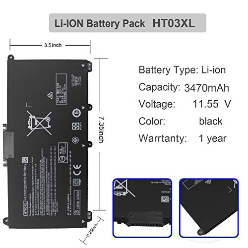 HT03XL L11119-855 Battery for HP Pavilion 14-CF 14-DK 15-CW 15-CR 15-DB 17-by 15-cs0xxx 15-da0xxx Series 14-dk1013dx 14-dq0011dx 15-cs1065cl 15-db0011dx 15-da012dx 15-da0014dx 17-by0053cl