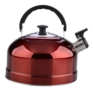 wltk teakettle stainless steel whistling kettle induction cooker teapot red 4l