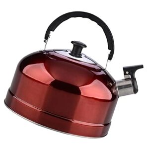 WLTK Teakettle Stainless Steel Whistling Kettle Induction Cooker Teapot Red 4L