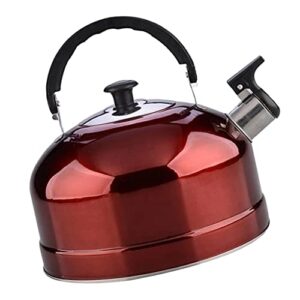 WLTK Teakettle Stainless Steel Whistling Kettle Induction Cooker Teapot Red 4L