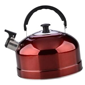 WLTK Teakettle Stainless Steel Whistling Kettle Induction Cooker Teapot Red 4L