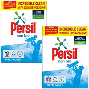 2x of 60 wash persil non-bio washing powder with biodegradable ingredients