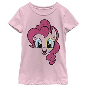 girl's my little pony pinkie pie face t-shirt - light pink - large