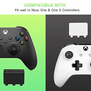 Xahpower Battery Cover for Xbox One, Replacement Battery Doors Shell Repair Part Compatible with Xbox One/Xbox One S Wireless Controller(4 Pack, Black, White)