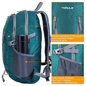 TOMULE 25L Small Hiking Backpack Travel Daypack for 3 Years+, Water Resistant Packable Camping Bike Backpack for Women Men