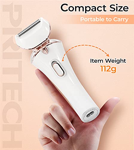 Electric Shaver for Women,Ladies Shaver,Lady Razor for Legs,Arm,Underarm,Bikini,USB Rechargeable Razor Wet&Dry Cordless for Woman by PRITECH