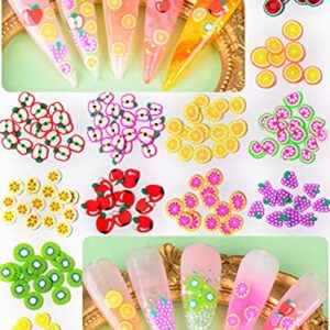 Spearlcable Nail Art Decoration Kit,48 Sheets Nail Stickers Crystal Rhinestones Set 3D Holographic Butterfly Glitter Fruit Nail Art Slices Iridescent Nail Sequins for Acrylic Nail Art