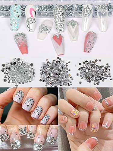 Spearlcable Nail Art Decoration Kit,48 Sheets Nail Stickers Crystal Rhinestones Set 3D Holographic Butterfly Glitter Fruit Nail Art Slices Iridescent Nail Sequins for Acrylic Nail Art