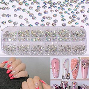 Spearlcable Nail Art Decoration Kit,48 Sheets Nail Stickers Crystal Rhinestones Set 3D Holographic Butterfly Glitter Fruit Nail Art Slices Iridescent Nail Sequins for Acrylic Nail Art