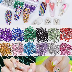 Spearlcable Nail Art Decoration Kit,48 Sheets Nail Stickers Crystal Rhinestones Set 3D Holographic Butterfly Glitter Fruit Nail Art Slices Iridescent Nail Sequins for Acrylic Nail Art