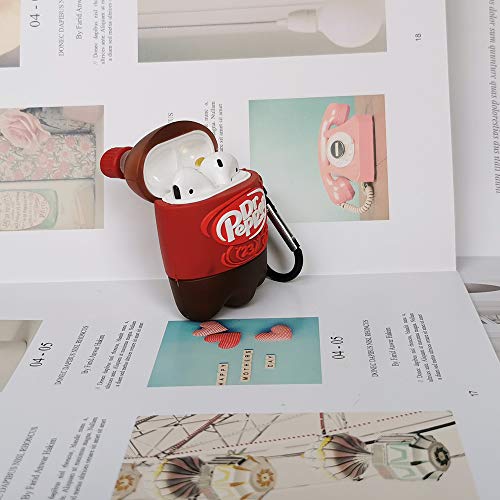 Compatible with AirPods 1/2 Case Red Pepper, Food Design Kids Teens Girls Boys Women Protective Silicone Skin for AirPod 1&2 Case, Funny Kawaii Cartoon 3D Cute Cover for AirPods （Red Pepper）