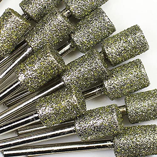 5 Pcs Diamond Coated Cylindrical Burr Chainsaw Sharpeners Jade Agate Carving Grinding Sharpener Stone Saw Sharpening Tool,Cylinder 6mm