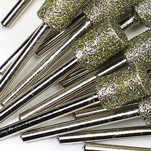 5 Pcs Diamond Coated Cylindrical Burr Chainsaw Sharpeners Jade Agate Carving Grinding Sharpener Stone Saw Sharpening Tool,Cylinder 6mm