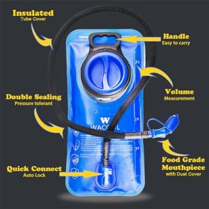 WACOOL 2L 70oz BPA Free PEVA Hydration Pack Bladder Leak-Proof Water Reservoir (Hydration Bladder Only)