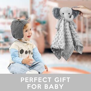 Pro Goleem Elephant Loveys for Babies Soft Security Blanket Baby Snuggle Toy Stuffed Animal Blanket Baby Registry Search Baby Boy Gifts for Infant and Toddler Gray 16 Inch