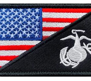 Antrix 6 Pack Tactical Patch Set of U.S. Army U.S. Navy U.S. Air Force Coast Guard Veteran Military Emblem Patch for Tactical Army Clothes Backpack Caps Hats Vest Uniform -Black