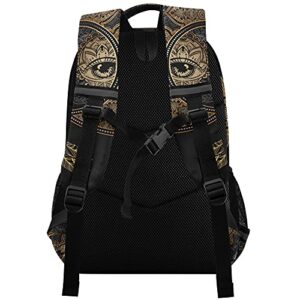 ALAZA Boho Chic Golden Crescent Moon & Sun Mandala Backpack Purse for Women Men Personalized Laptop Notebook Tablet School Bag Stylish Casual Daypack, 13 14 15.6 inch