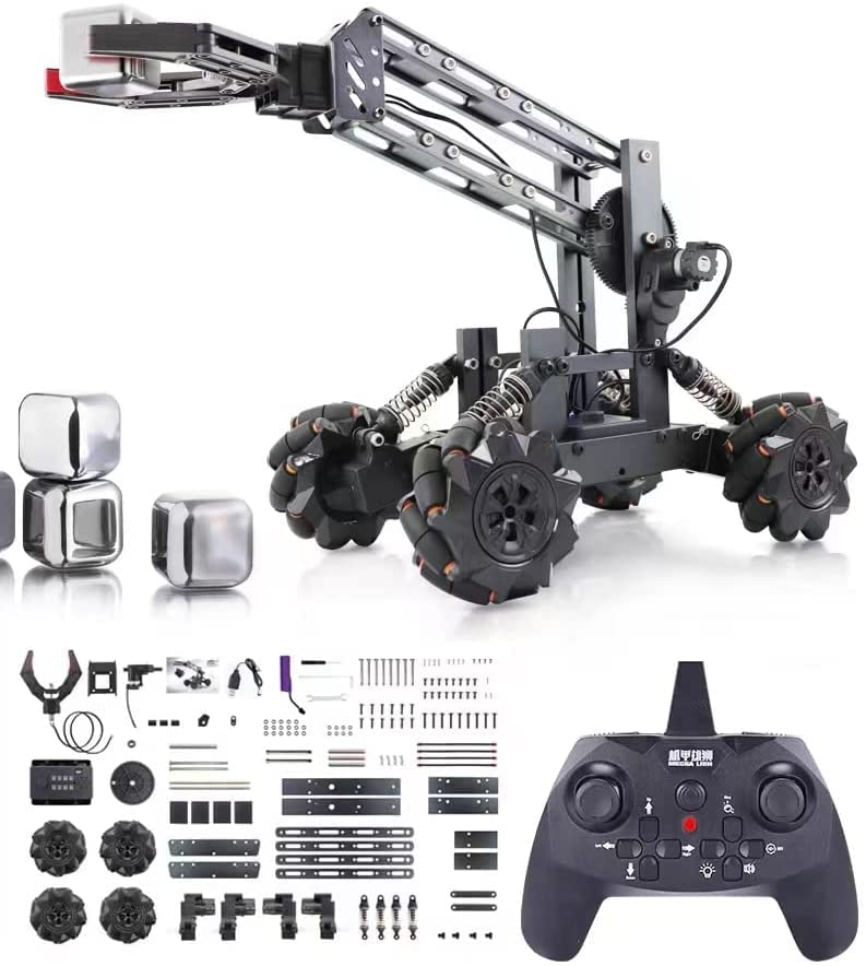 VANLINNY Smart Robot Arm Kit,2-in 1 Science Kits with 4-DOF Robotic Car,Electronic Programming DIY Toy for Kids Ages 8+,Promotes STEM Interest in Science,Technology,Best Birthday Gifts for Boys/Girls.