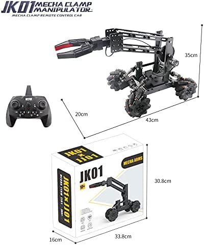 VANLINNY Smart Robot Arm Kit,2-in 1 Science Kits with 4-DOF Robotic Car,Electronic Programming DIY Toy for Kids Ages 8+,Promotes STEM Interest in Science,Technology,Best Birthday Gifts for Boys/Girls.