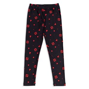 Miraculous Ladybug Little Girls Fleece Pullover Sweatshirt & Leggings Set Red/Black 7-8