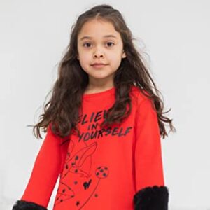 Miraculous Ladybug Little Girls Fleece Pullover Sweatshirt & Leggings Set Red/Black 7-8