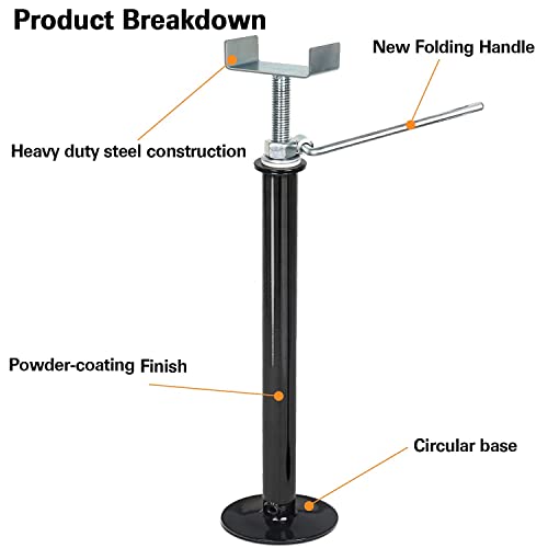 WEIZE Slide Out Support Jacks - 20.5'' to 38.5'' Slide Out Stabilizers for RV, Camper and Travel Trailer, Supports Up to 5,000 lbs, 2 Pcs