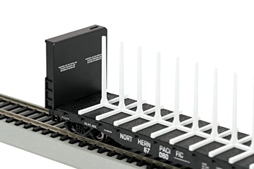 Bachmann Trains - 52' Center-Beam FLATCAR with BULKHEADS - Northern Pacific #67080 - HO Scale