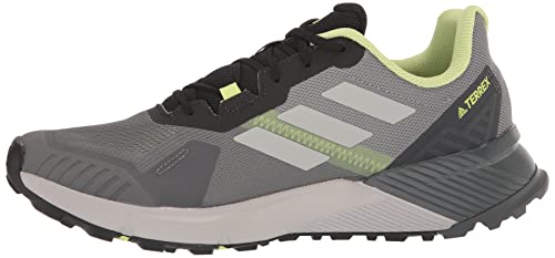 adidas Men's Terrex Soulstride Trail Running Shoes, Grey/Grey/Pulse Lime, 10.5