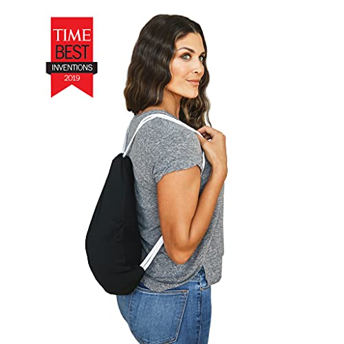 Quikflip 2-in-1 Reversible Backpack Hoodie (As Seen on SHARK TANK) Women's Full-Zip Hero Hoodie Lite - Black