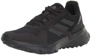 adidas mens terrex soulstride trail running shoe, black/carbon/grey, 12 us