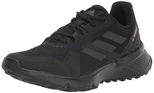 adidas mens Terrex Soulstride Trail Running Shoe, Black/Carbon/Grey, 12 US