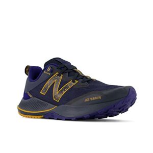 New Balance Men's Dynasoft Nitrel V4 Trail Running Shoe, Black/Yellow/Blue, 11