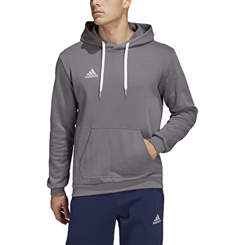 adidas Men's Entrada 22 Sweat Hoodie, Team Grey, Large