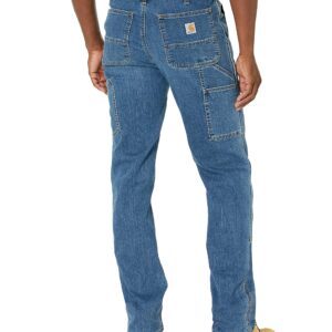 Carhartt Men's Rugged Flex Relaxed Fit Double-Front Utility Jean, Tahoe, 38 x 32