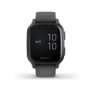 garmin 010-02427-00 venu sq, gps smartwatch with bright touchscreen display, up to 6 days of battery life, slate (renewed)