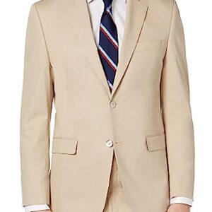 Lauren Ralph Lauren Mens Stretch Suit Separate Two-Button Suit Jacket Tan 50L