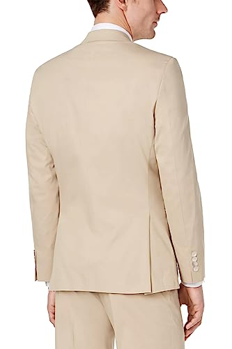 Lauren Ralph Lauren Mens Stretch Suit Separate Two-Button Suit Jacket Tan 50L