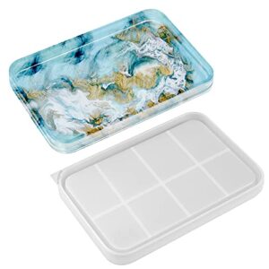 silicone tray molds for epoxy resin,resin molds with sturdy edges& bottom,8 grids for bottom supporting.large rolling tray mold for adult &kids diy jewelry holder,home decoration,good as birthday gift